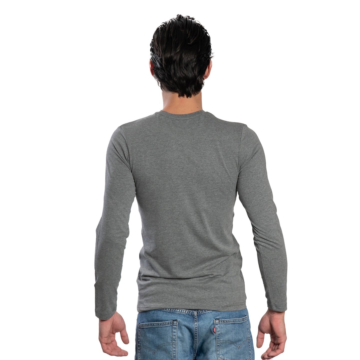 Langärmliges Herren-T-Shirt mit Rundhalsausschnitt