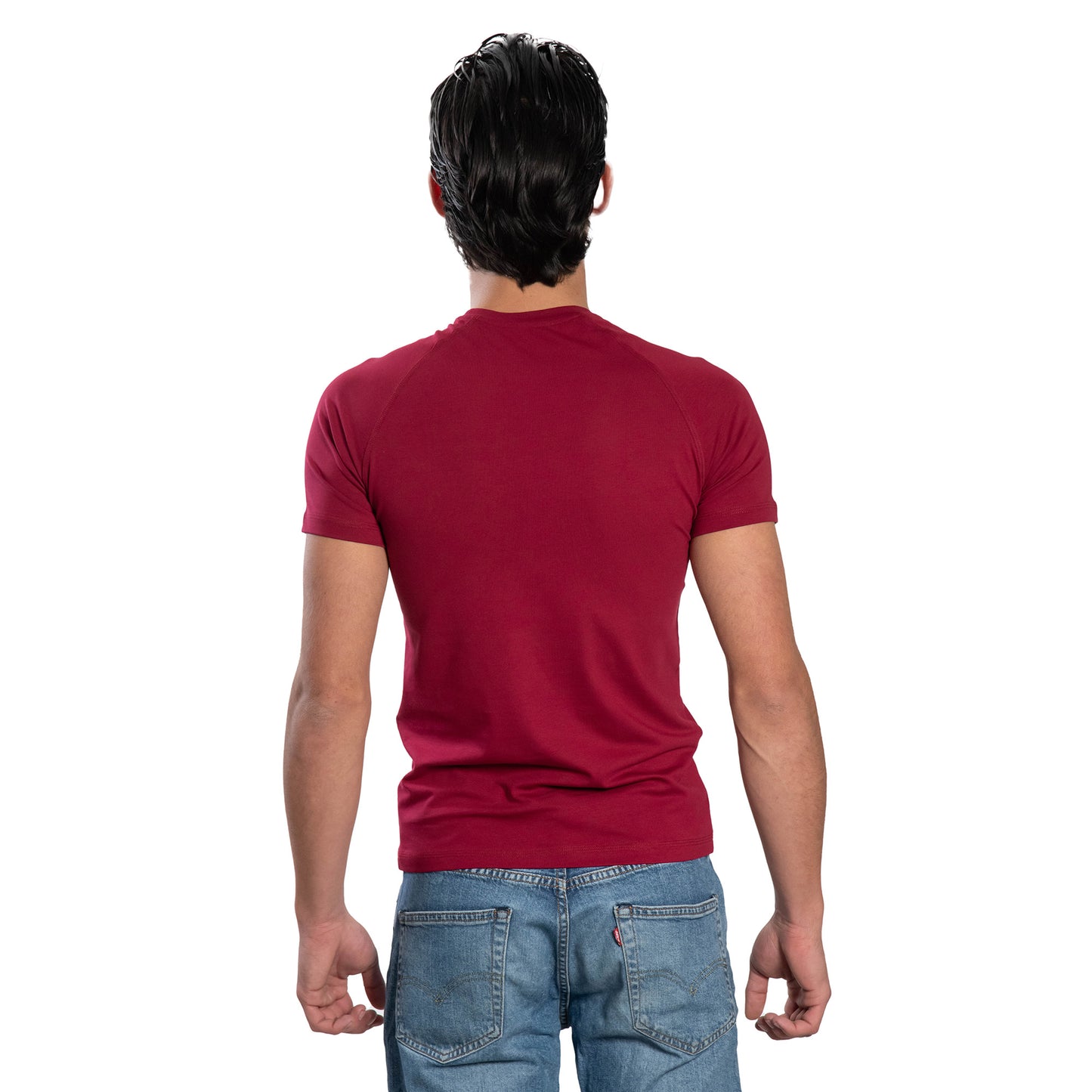 Kurzarm-T-Shirt für Herren – Raglan-Rundhalsausschnitt