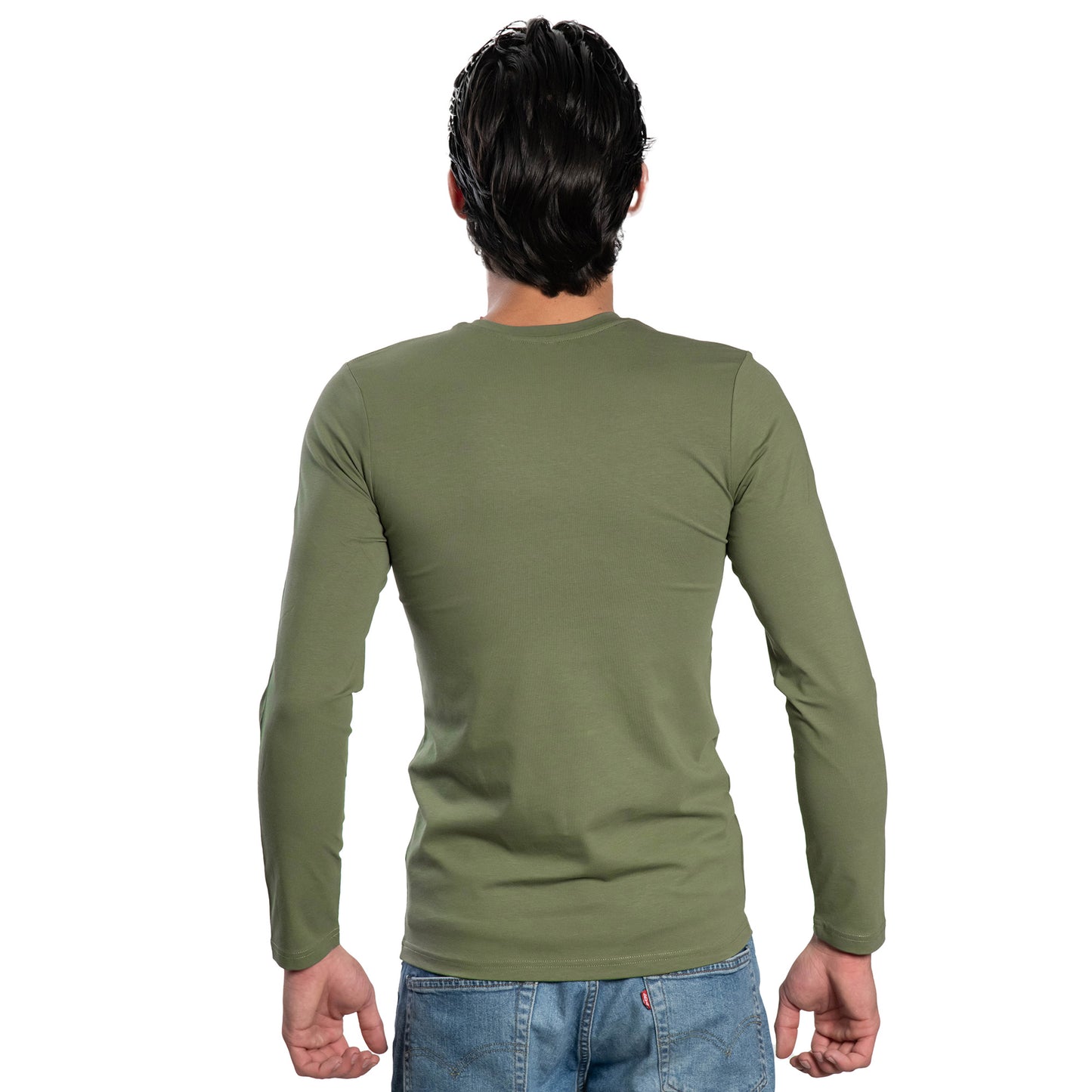 Langärmliges Herren-T-Shirt mit Rundhalsausschnitt