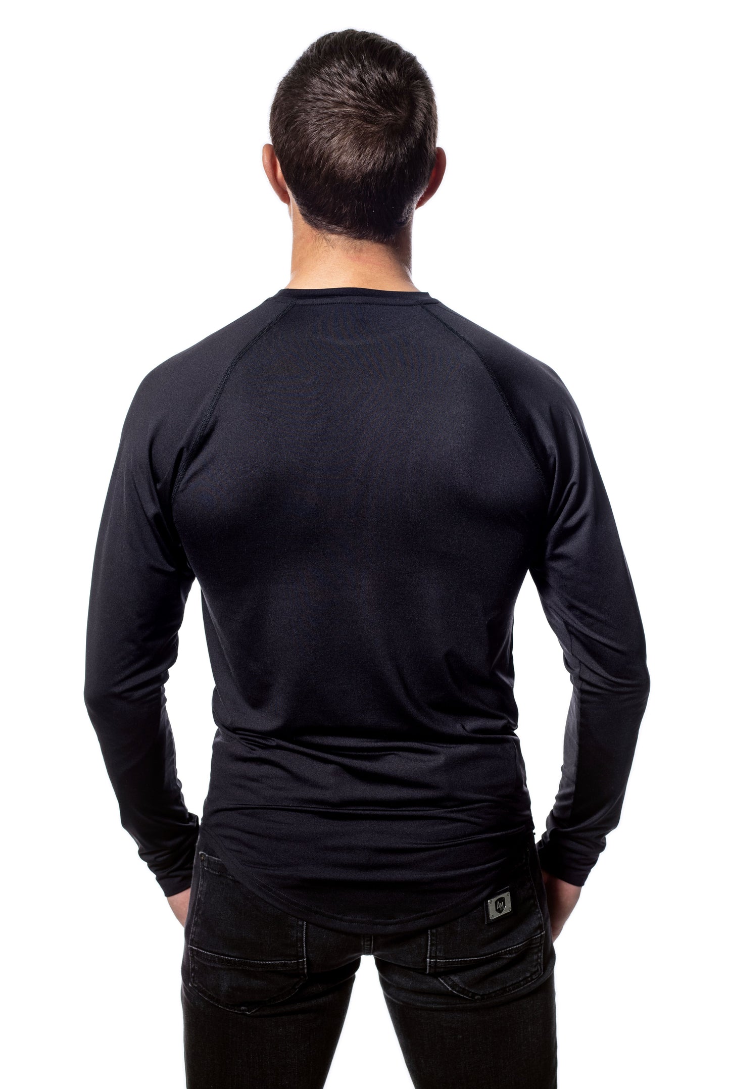 Herren Langarm-Rundhals-T-Shirt mit Raglanärmeln