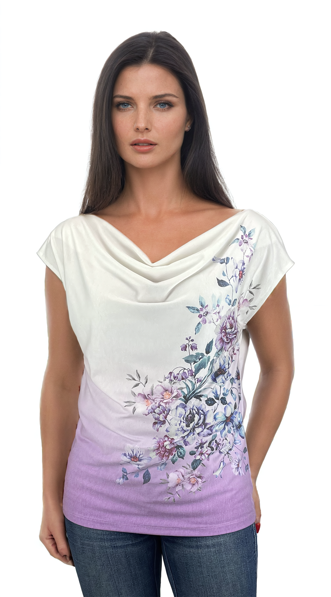 Damenbluse - Kurzarm-T-Shirt