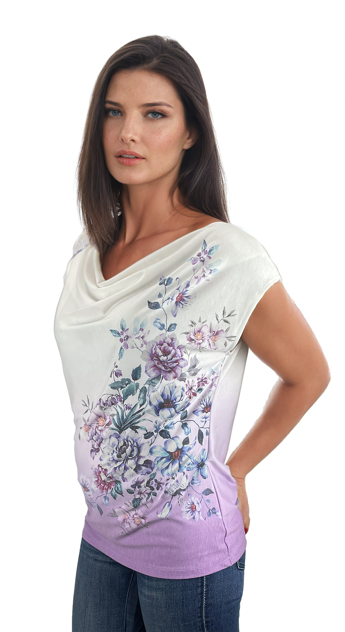 Damenbluse - Kurzarm-T-Shirt