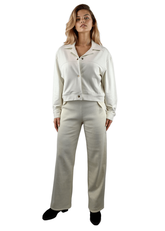 Damen kurze Jacke - Cropped mit zwei Taschen