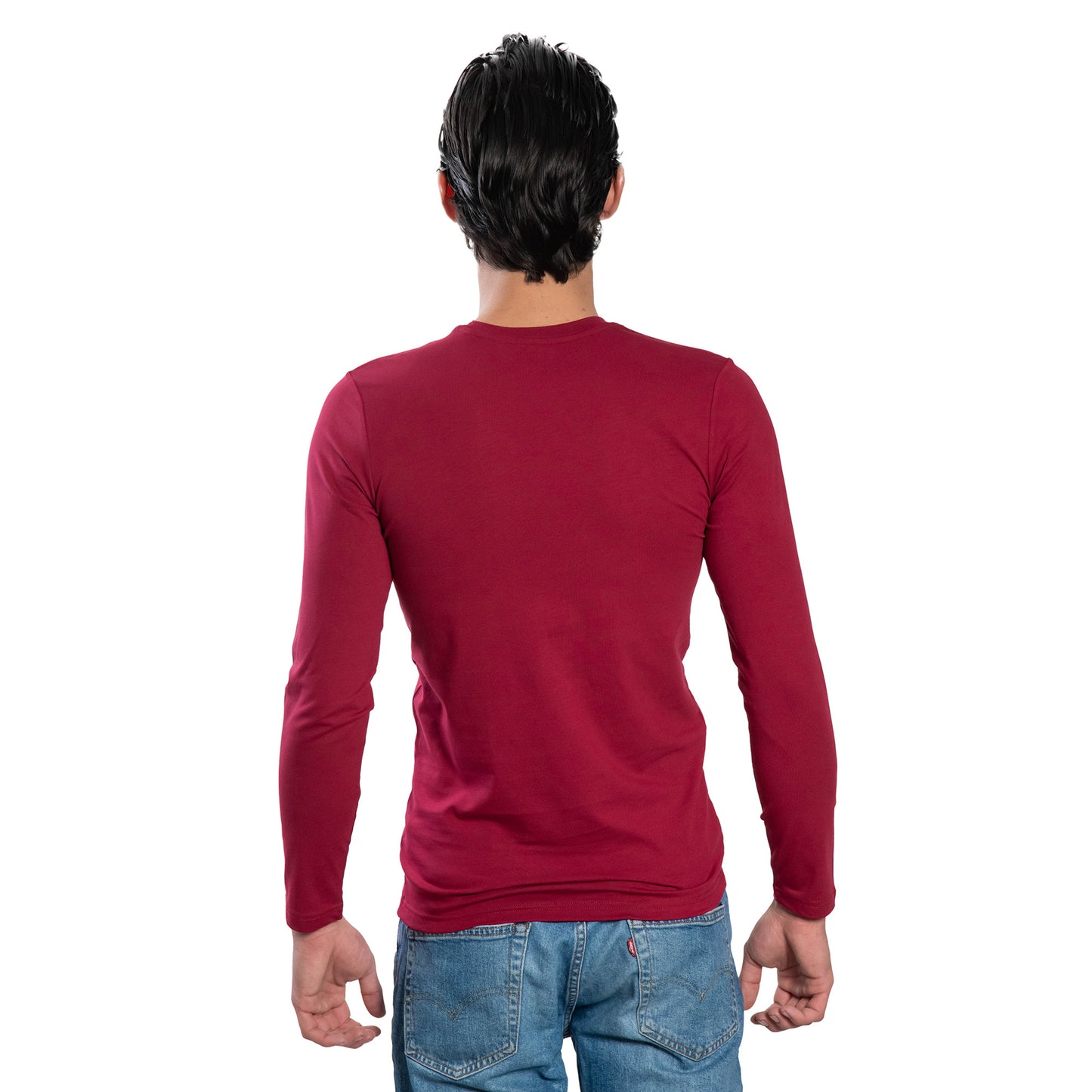 Langärmliges Herren-T-Shirt mit Rundhalsausschnitt