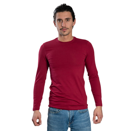 Langärmliges Herren-T-Shirt mit Rundhalsausschnitt