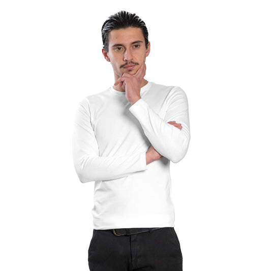 Langärmliges Herren-T-Shirt mit Rundhalsausschnitt
