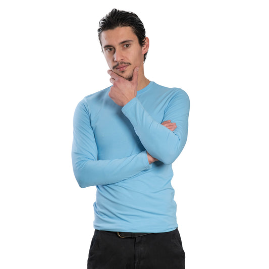Langärmliges Herren-T-Shirt mit Rundhalsausschnitt