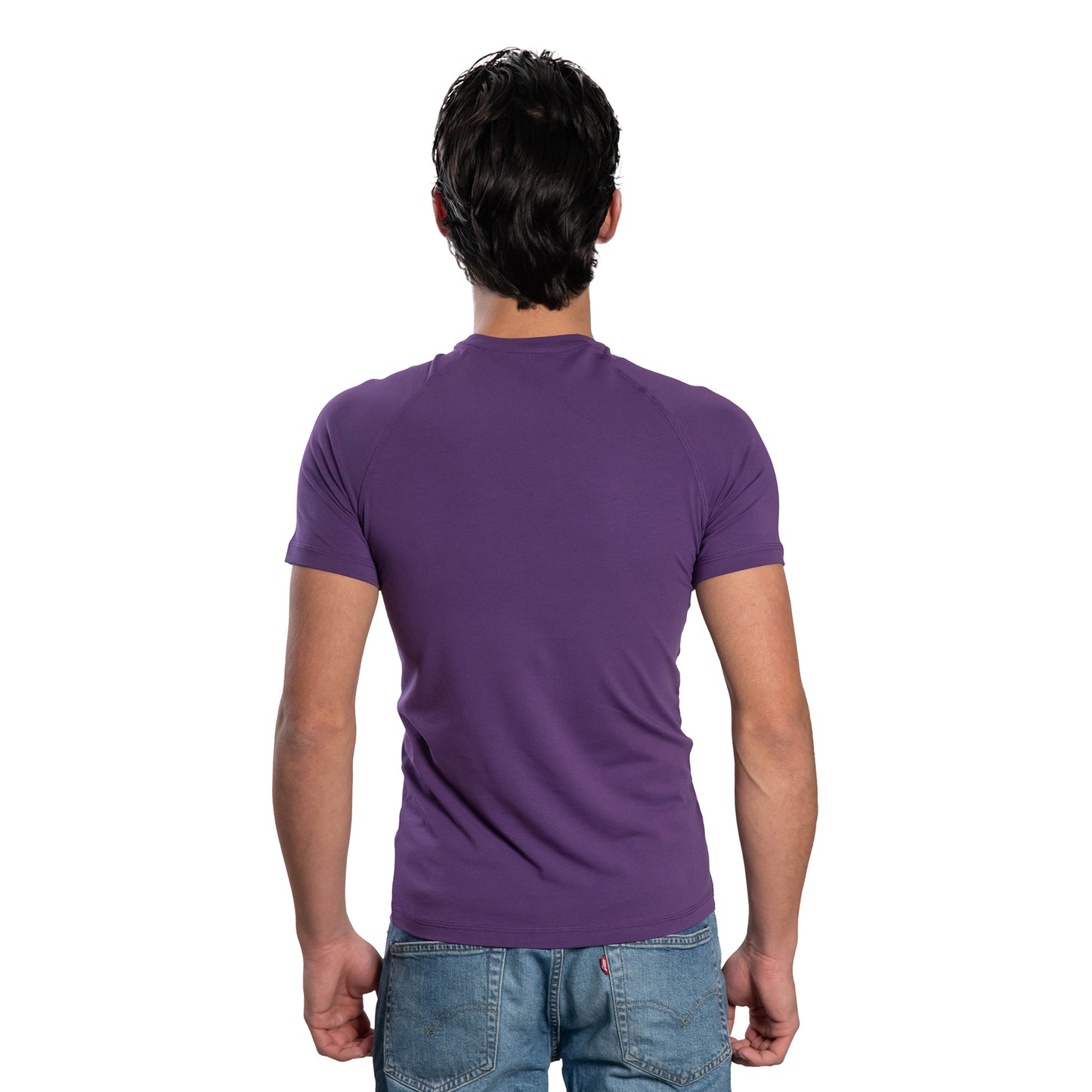 Kurzarm-T-Shirt für Herren – Raglan-Rundhalsausschnitt