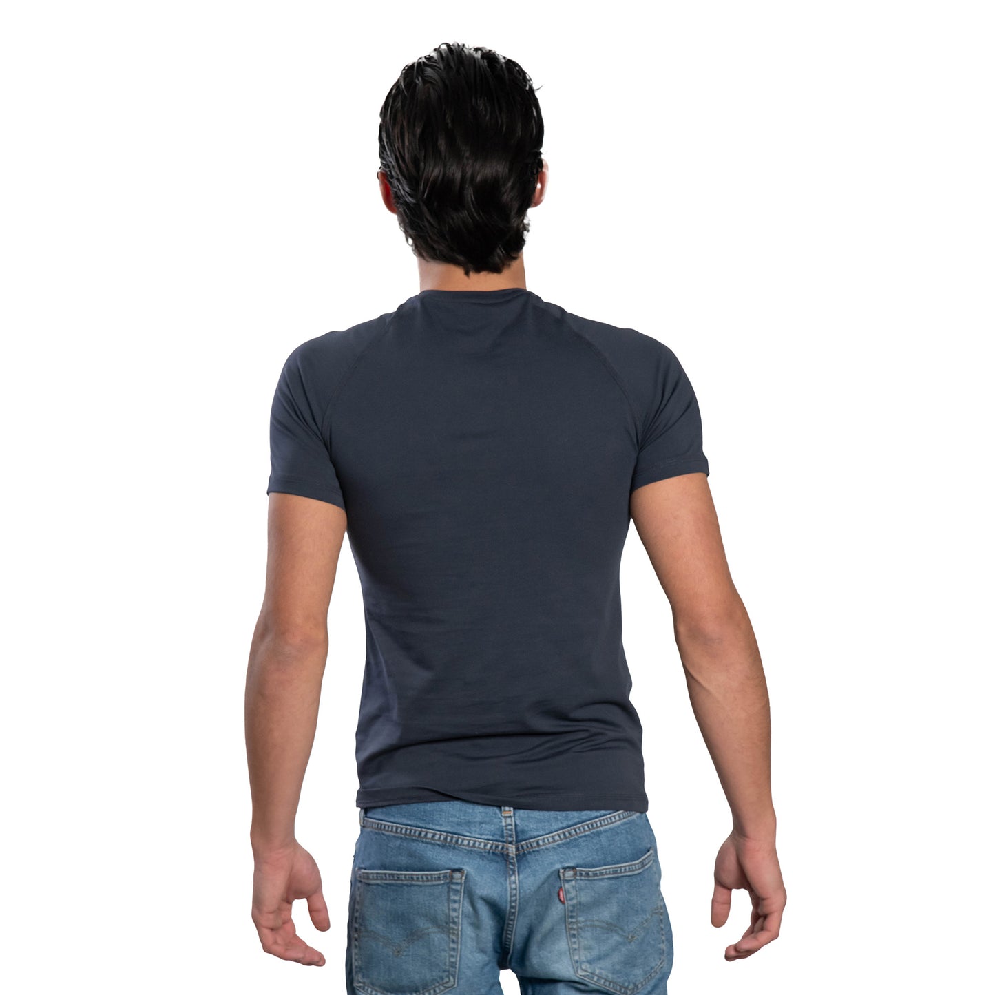 Kurzarm-T-Shirt für Herren – Raglan-Rundhalsausschnitt