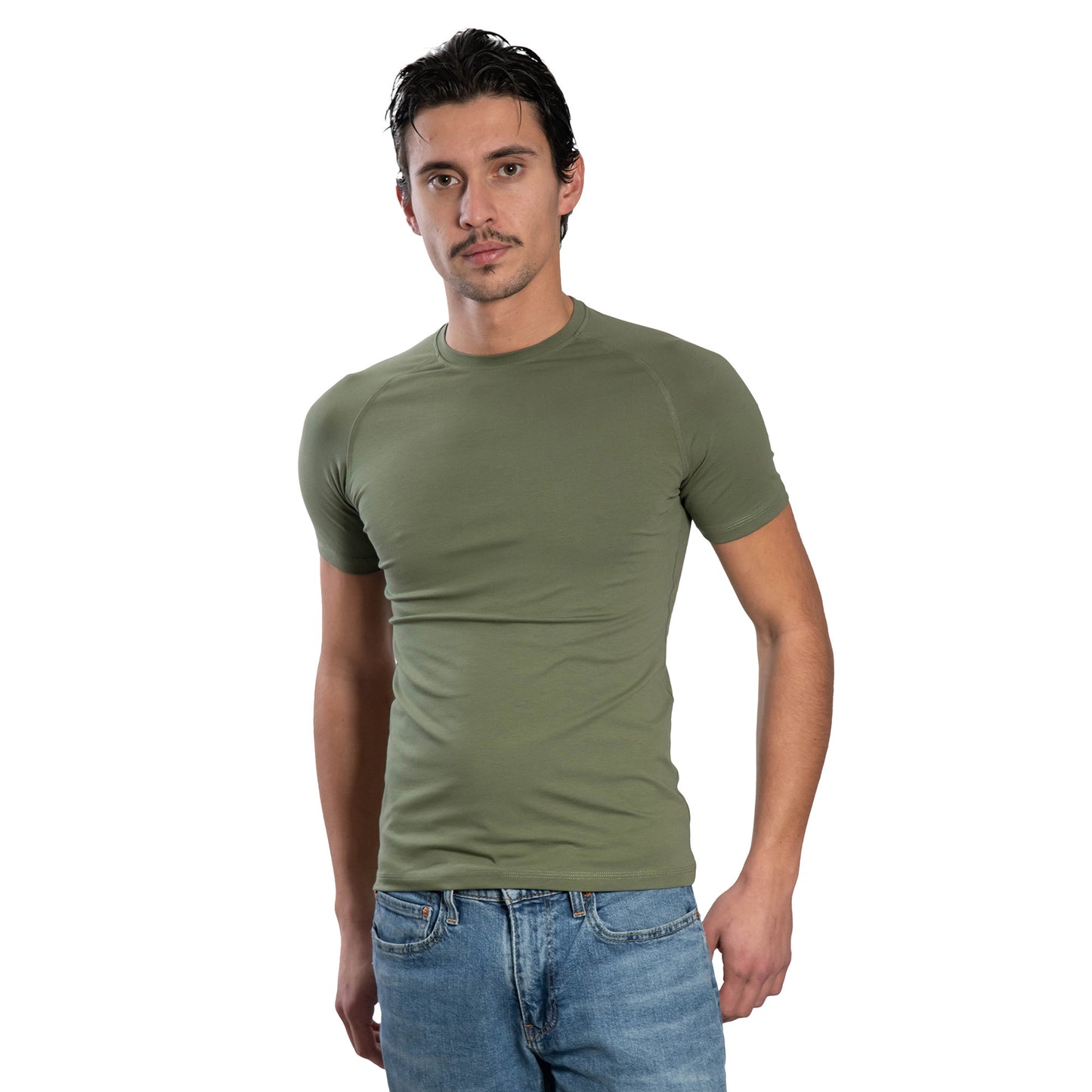 Мъжка  тениска с къс ръкав - реглан обло деколте - Decade.shop