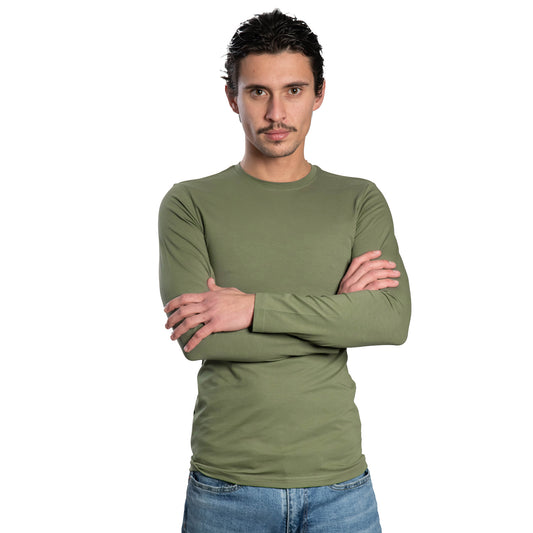 Langärmliges Herren-T-Shirt mit Rundhalsausschnitt
