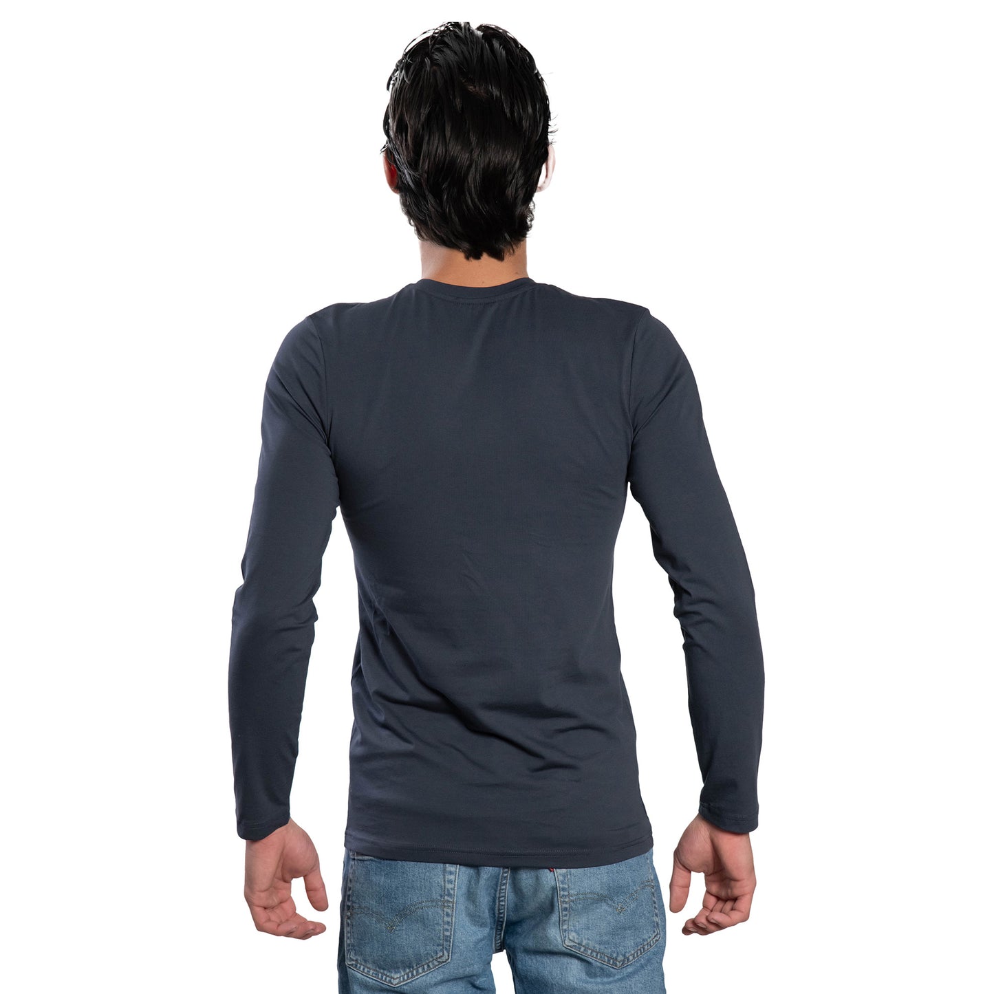 Мъжка  тениска с дълъг ръкав обло деколте - Decade.shop