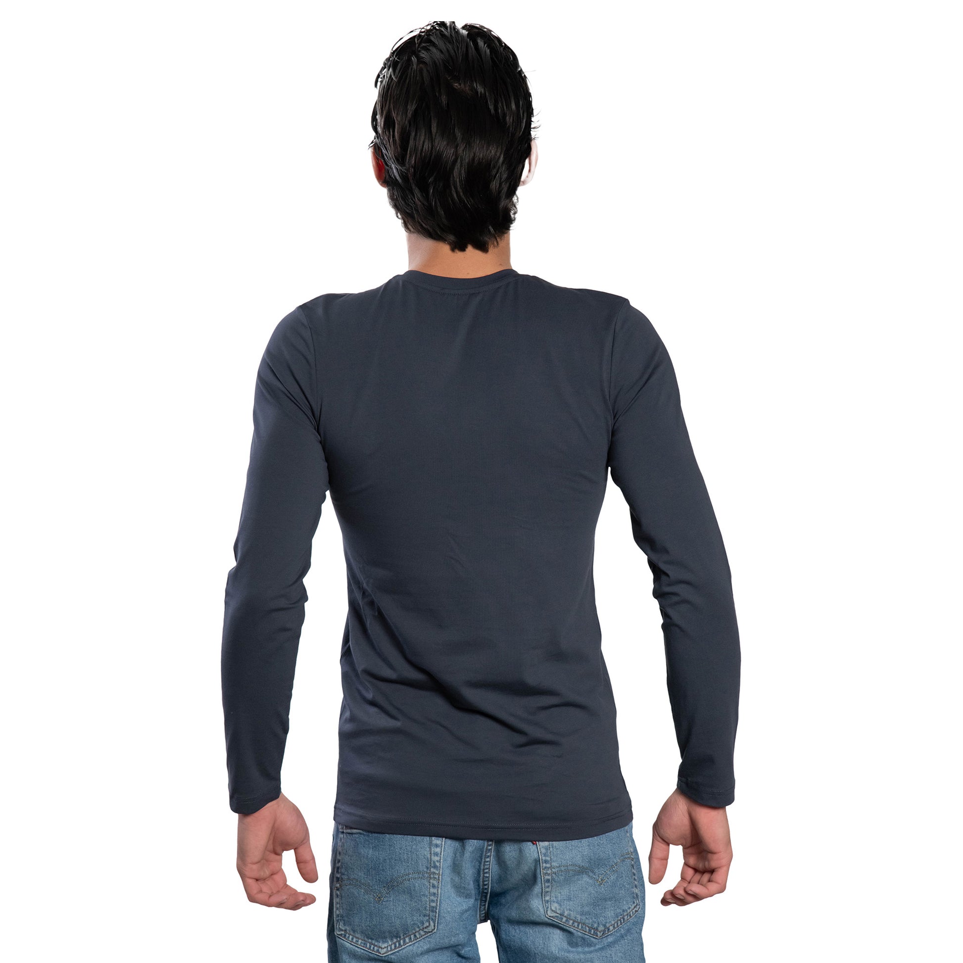 Мъжка  тениска с дълъг ръкав обло деколте - Decade.shop