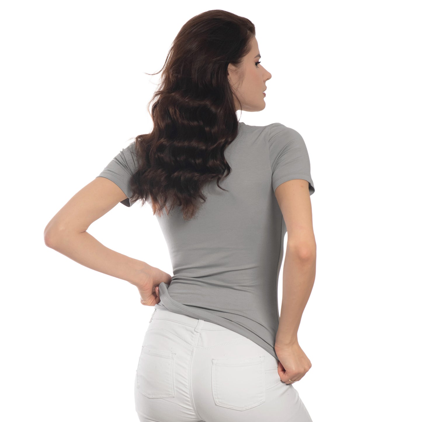 Damen Kurzarm-T-Shirt mit Rundhalsausschnitt