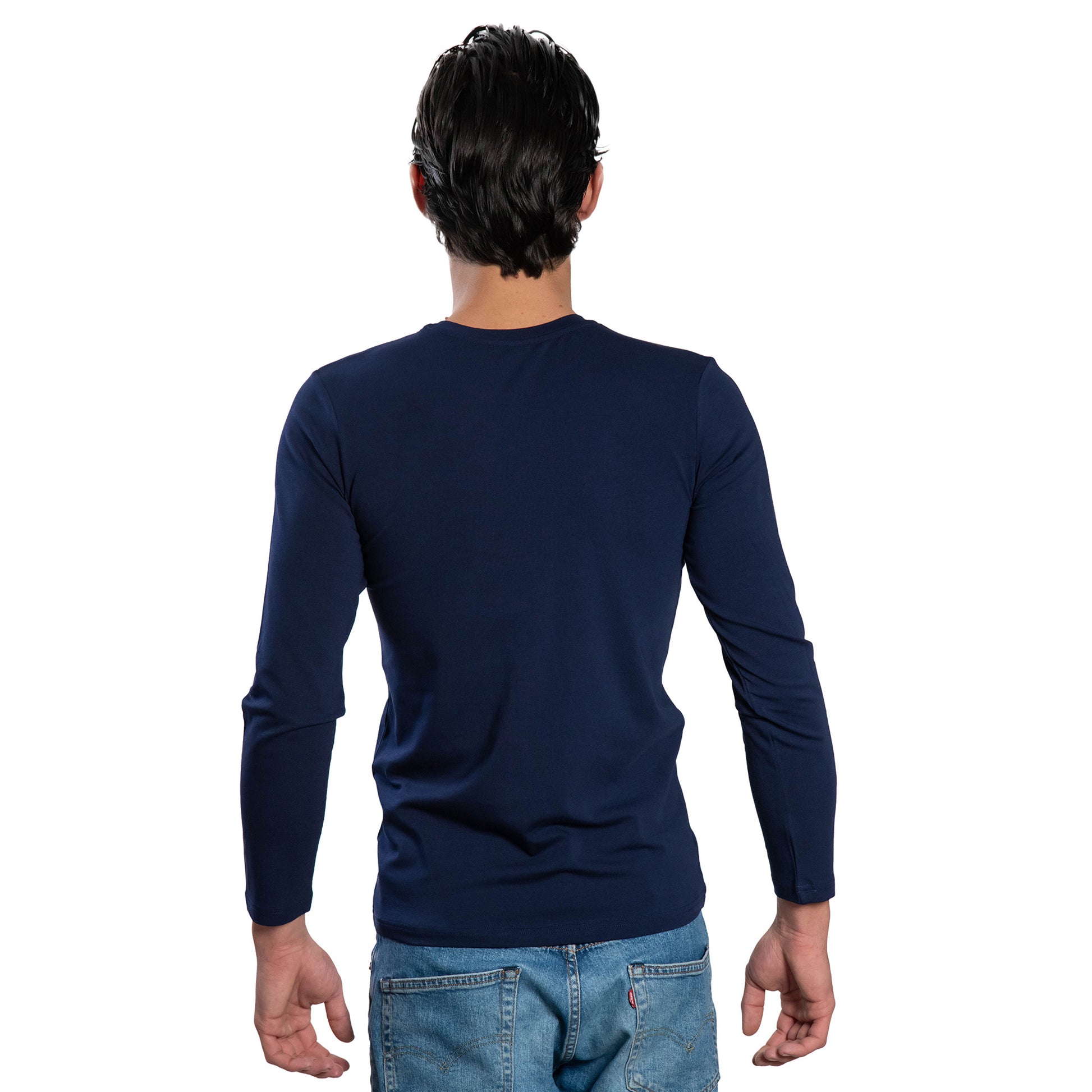 Мъжка  тениска с дълъг ръкав обло деколте - Decade.shop