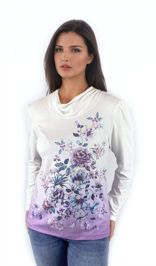 Damenbluse - Damen Langarm-Poloshirt