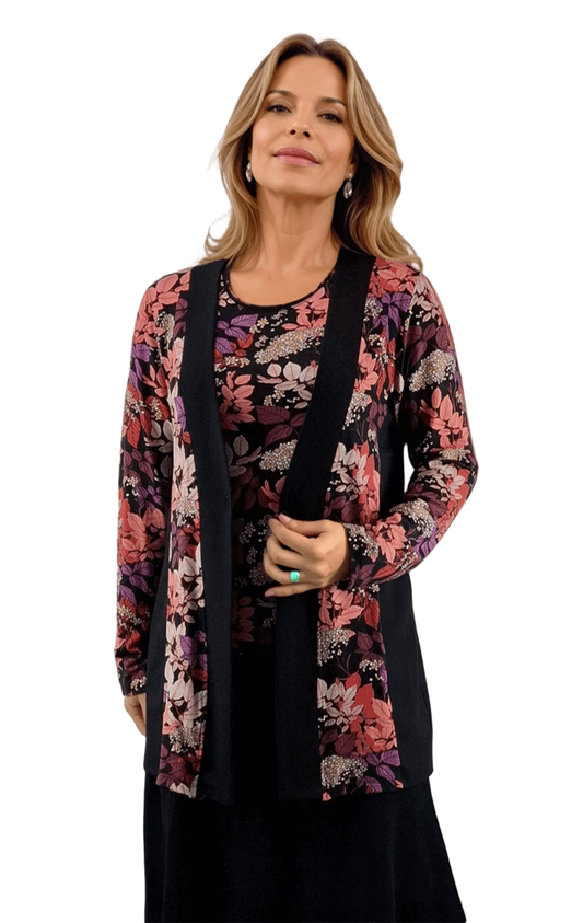 Damen-Strickjacke mit langen Ärmeln