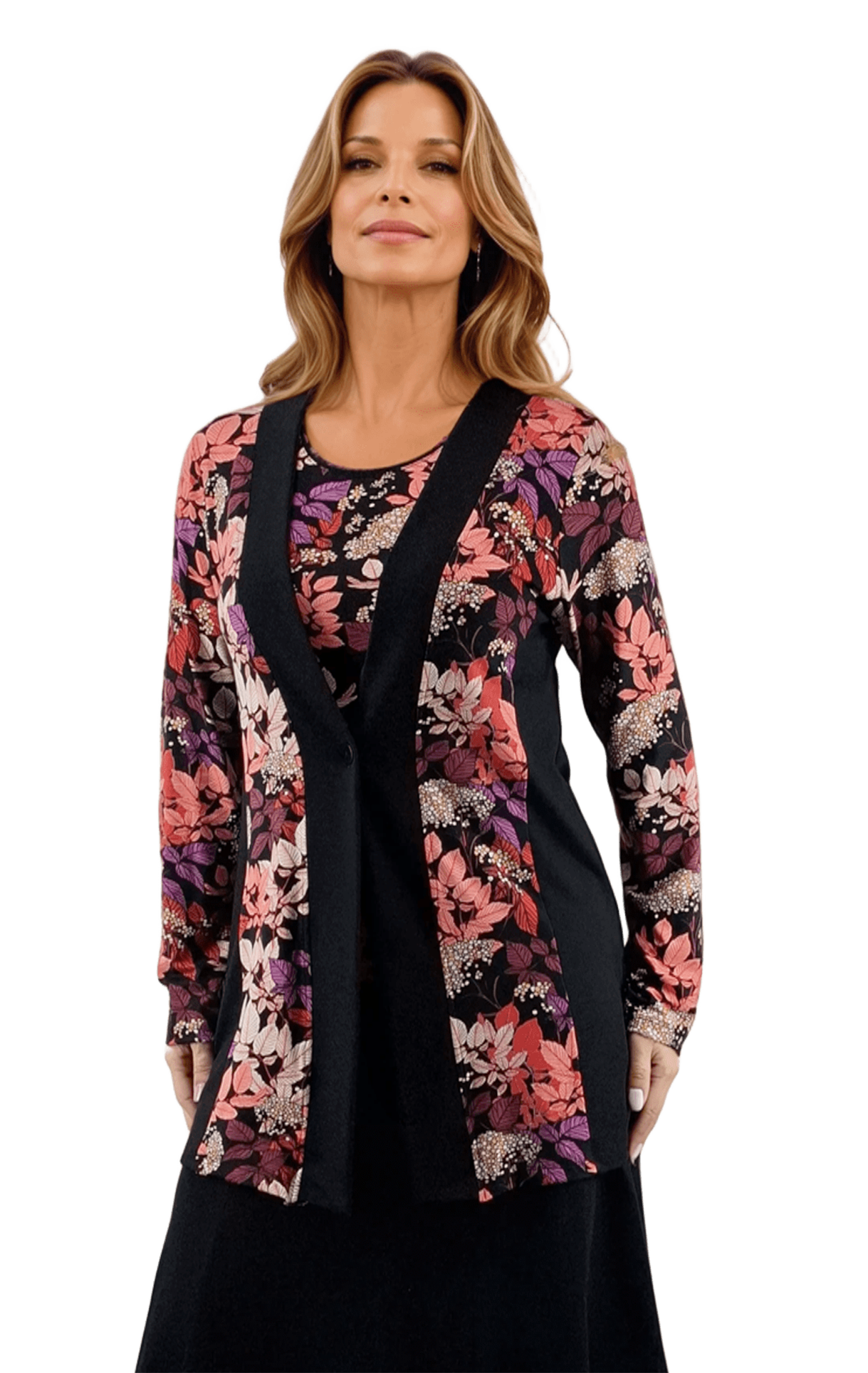 Damen-Strickjacke mit langen Ärmeln