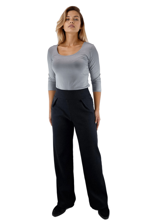 Дамски  дълъг панталон с широк колан